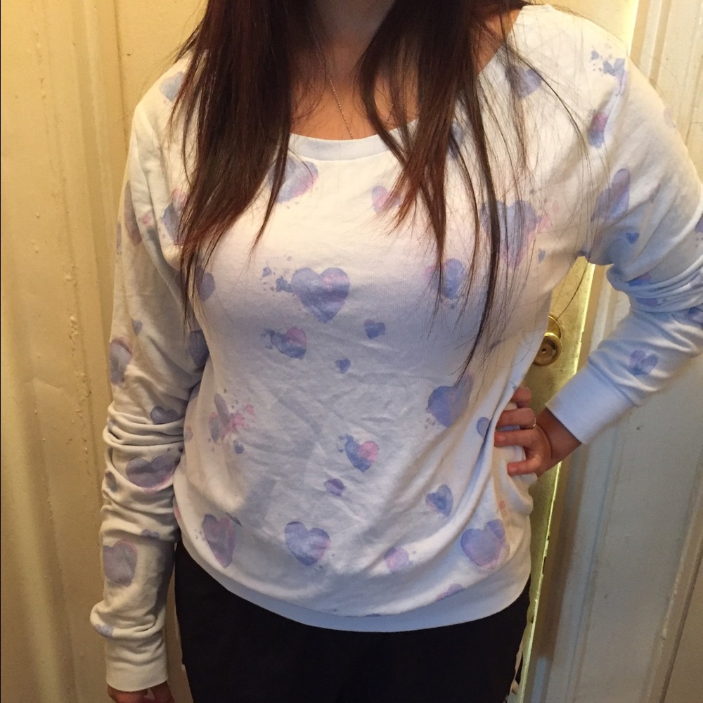 Abercrombie blue heart sweater